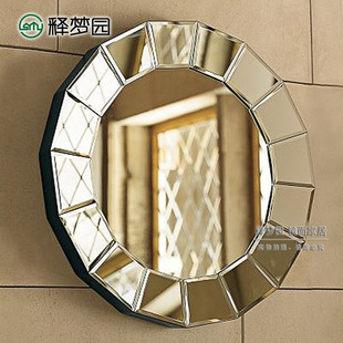 现代简约创意立体挂镜装饰镜玄关镜浴室镜时尚镜子化妆镜 1127