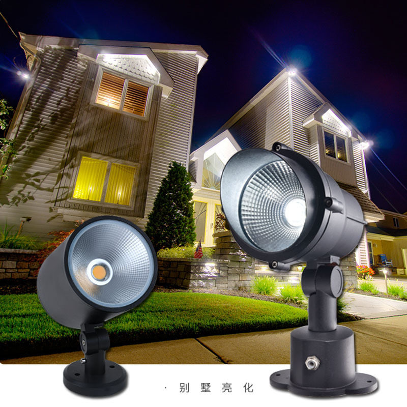 照树灯射树灯户外防水投射灯12V24V草坪园林插地灯低压别墅投光灯