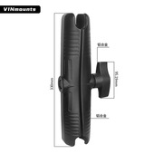 工业重型电脑万向球头连杆D型33cm长款 铝合金船载探鱼器球头支架