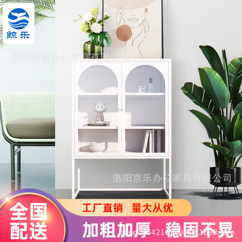 现代简约铁艺餐边柜客厅储物