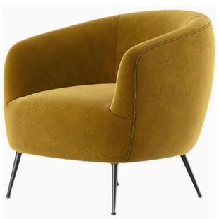 北欧现代轻奢单人沙发椅设计师样板房售楼处酒店大堂接待休闲椅子