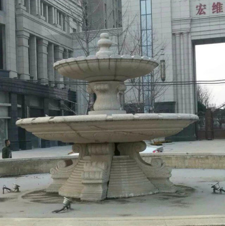 厂家直销石雕喷泉花钵景观