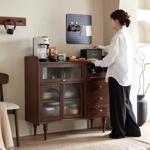2026北欧实木餐边柜家用餐厅靠墙收纳酒柜小户型客厅多功能置物玄