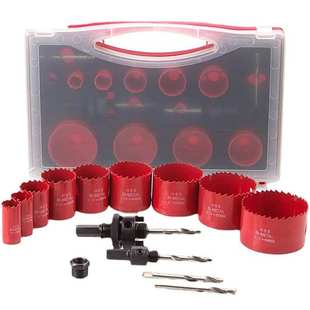 双金属开孔器套装 木材塑料金属切削钻头14PC孔据套装开孔器