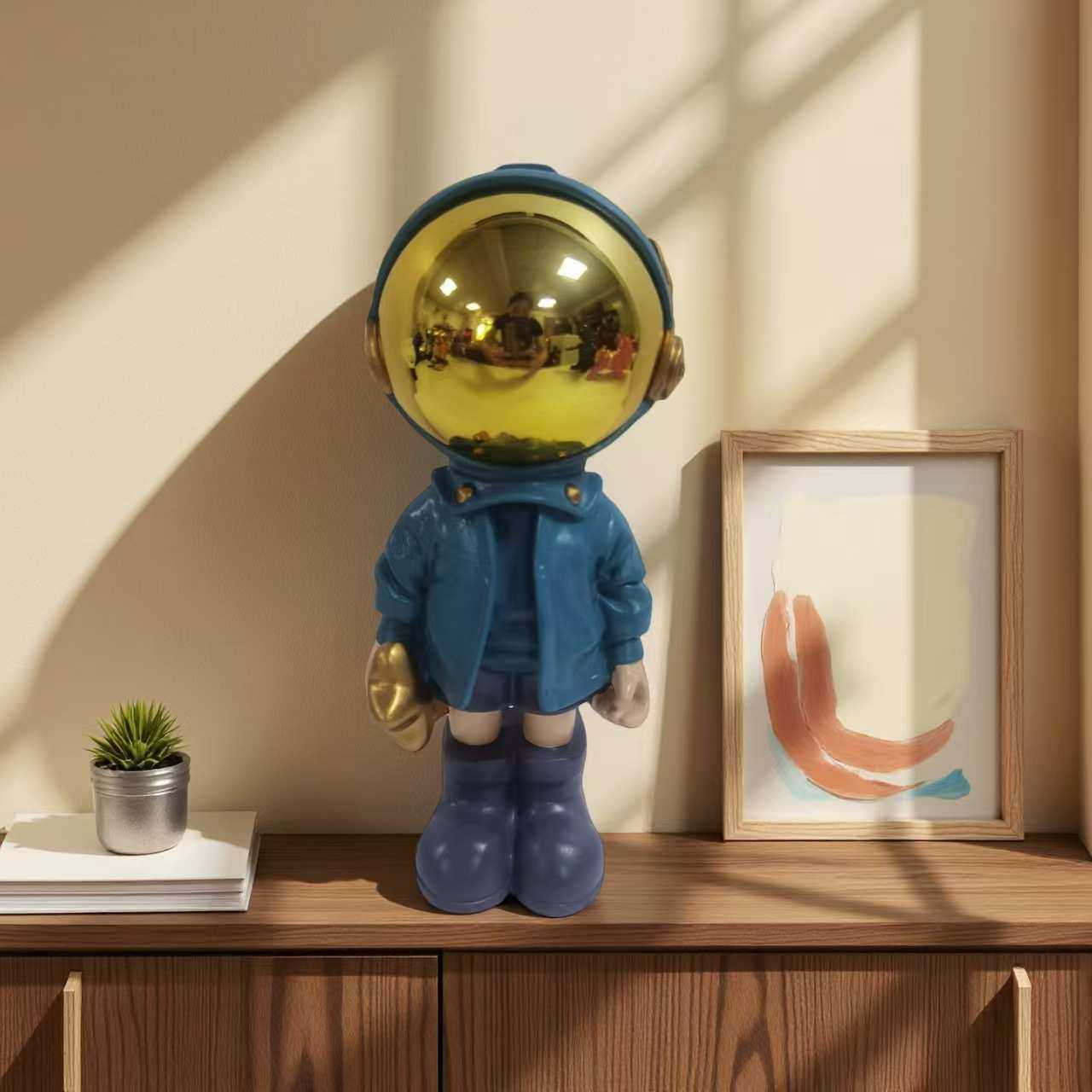 现代简约创意树脂太空人人物摆件样板房售楼处桌面电视柜软装饰品,3C数码配件,摄像机配件,淘宝优惠券,粉丝福利购,淘宝优惠卷
