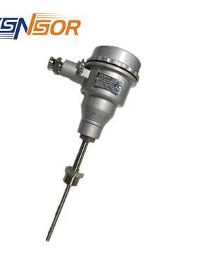 JASUN防爆型温度传感器 管径8MM 100MM 0-150℃ 4-20MA 带PR5333A