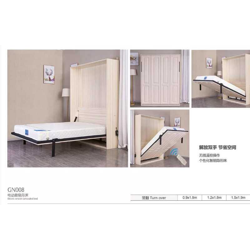带书桌书架可旋转功能床 双层隐藏多功能沙发床 电动隐形折叠床