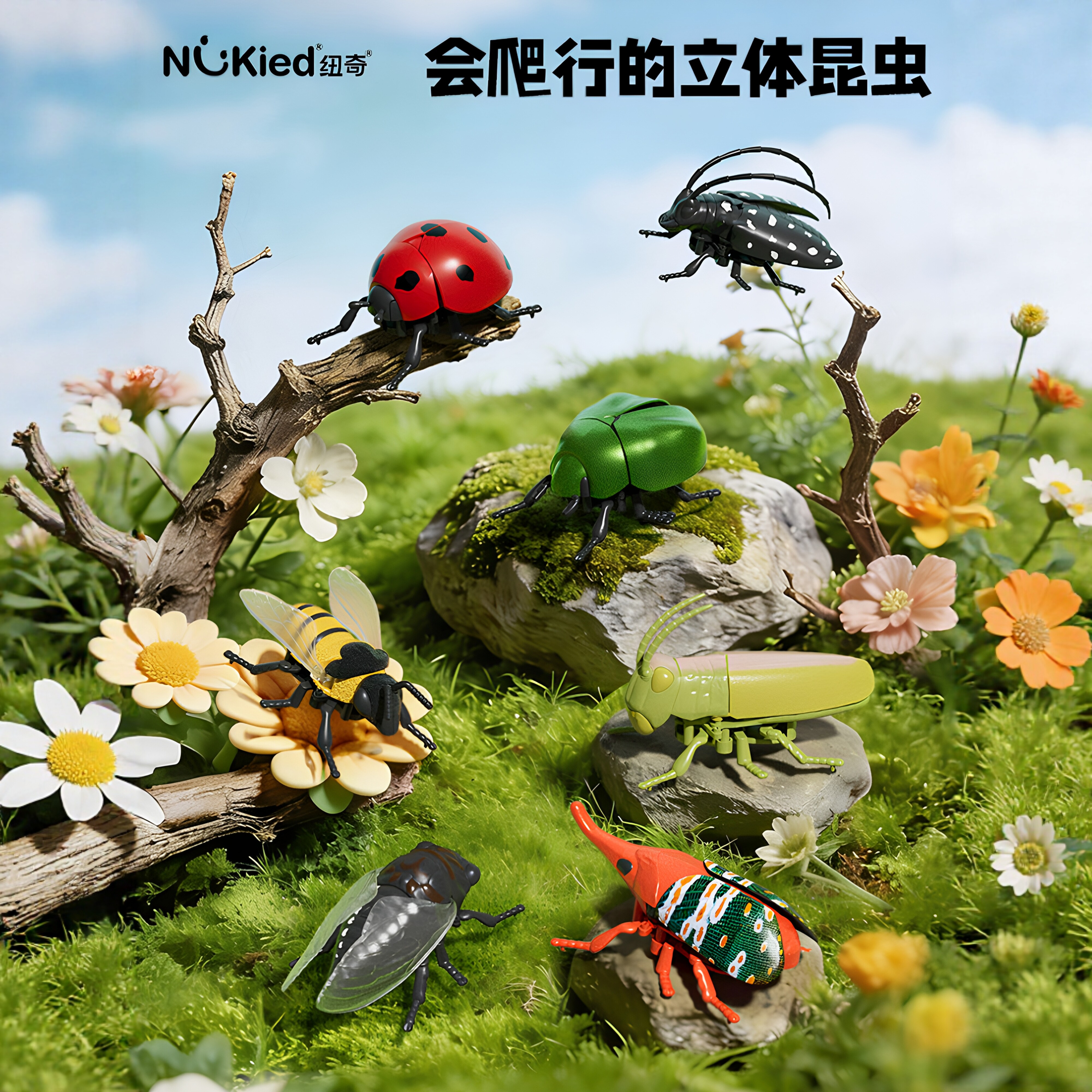 正版发条有翅昆虫仿真玩具可动蜜蜂夜光趣味儿童男女小孩宝宝玩具图片
