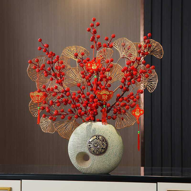过新年玄关花瓶摆件喜庆客厅书房间办公室春节摆设现代家居装饰品,机械设备,其他机械设备,淘宝优惠券,粉丝福利购,淘宝优惠卷