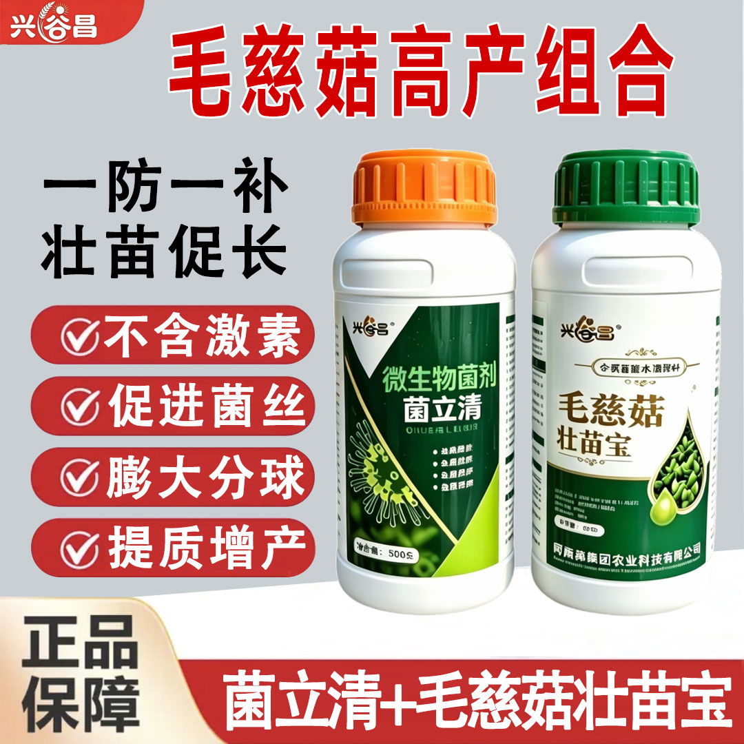 毛慈菇专用防病壮苗组合菌立清壮苗保提苗促长助力球茎膨大饱满