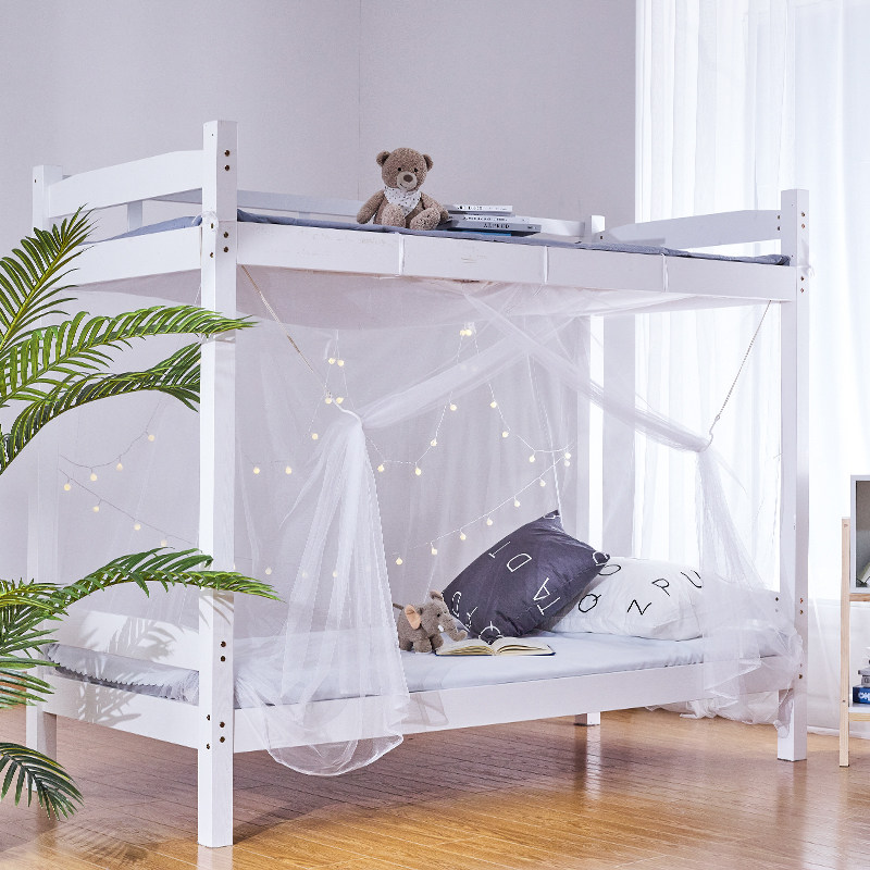 蚊帐学生宿舍上铺上下铺单人床通用男女生寝室夏天侧开门带无支架