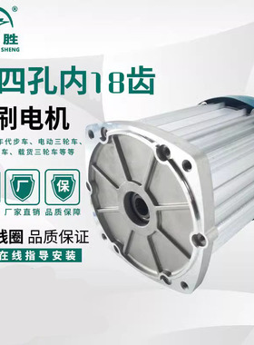 电动三轮车电机60V18齿凹轴直流无刷差速马达3000w大功率电动机