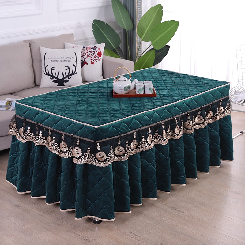 新款裙电炉罩烤火罩套加厚暖绒电取暖被长方形茶几罩火炉套子布艺