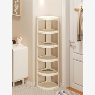 鞋架家用门口多层小型窄款简易入户门墙角三角鞋架宿舍塑料省空间