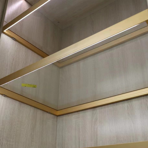 铝框玻璃带灯酒架灯带衣柜酒柜红酒架任意尺寸定制层板发光酒杯架