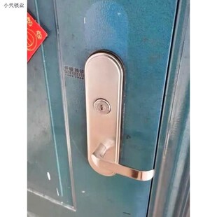 自动碰锁防盗门锁面板碰锁把手老式 石牛大小孔豪华执手拉手佳卫.