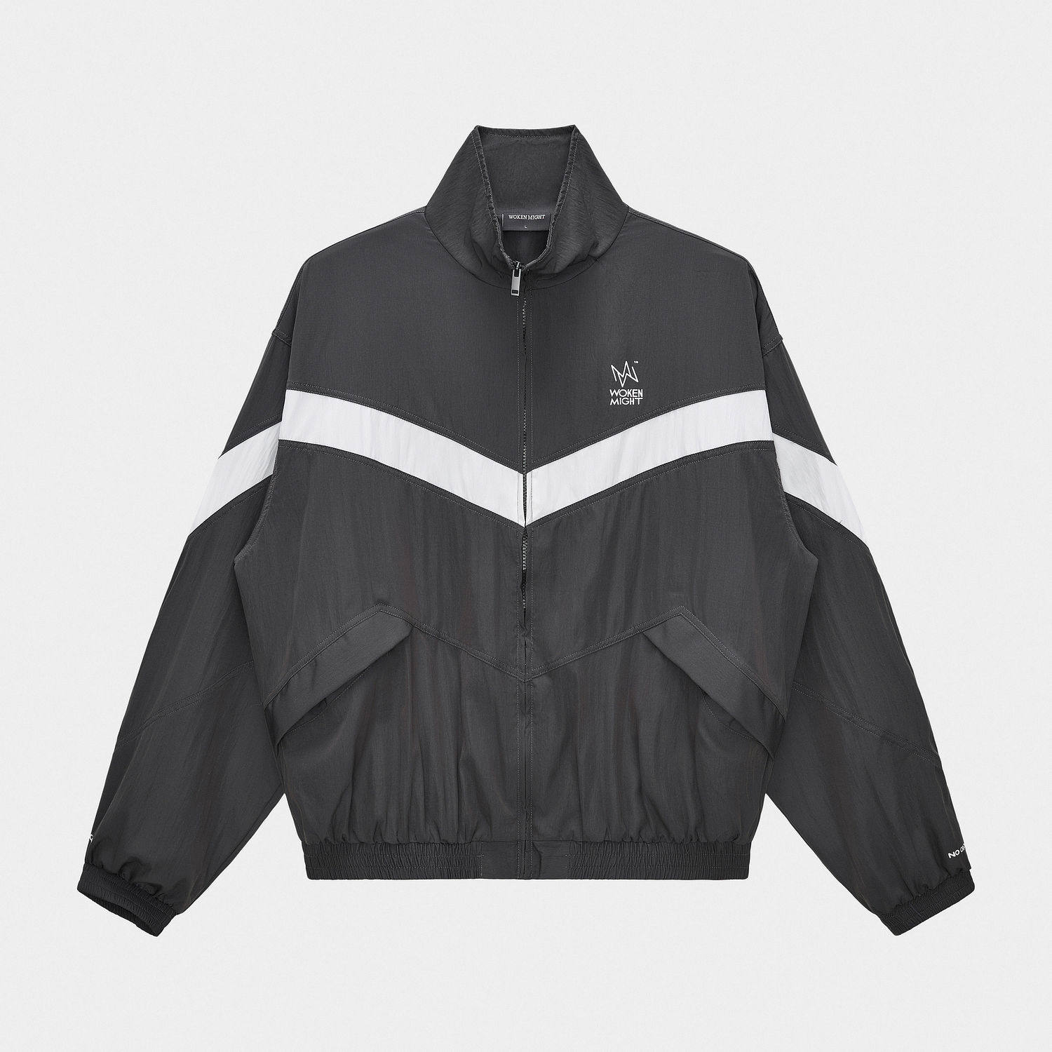 WM廓形梭织夹克立领