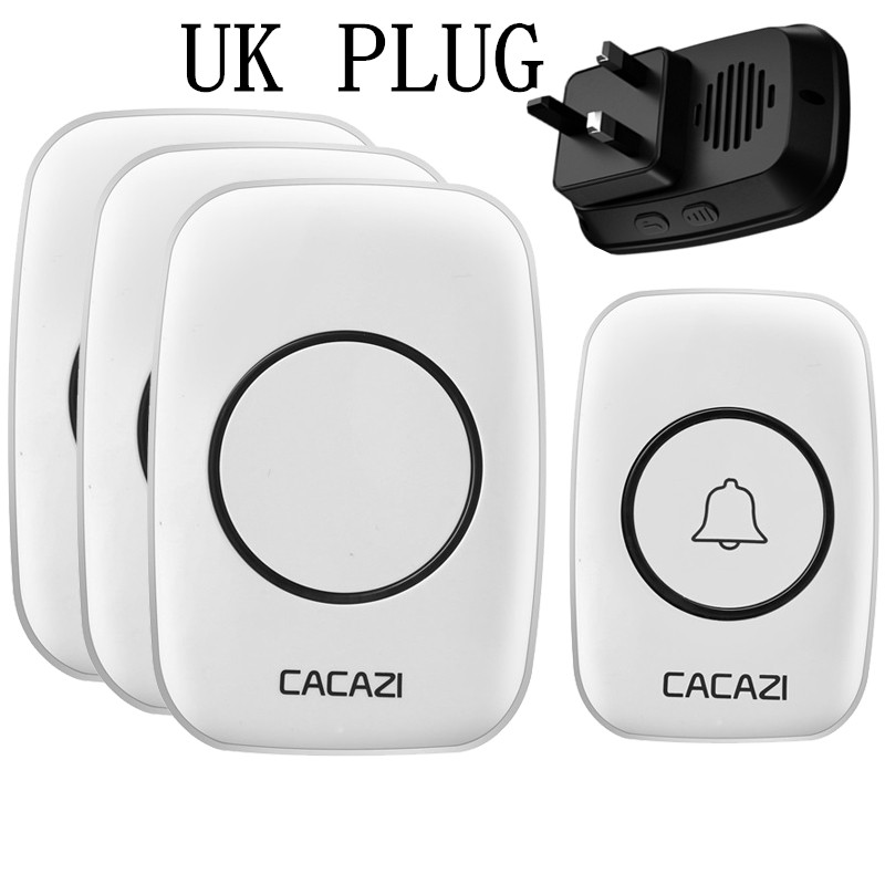 英规无线门铃家用智能门钟防水遥控电子一拖二英式接收器不用电池