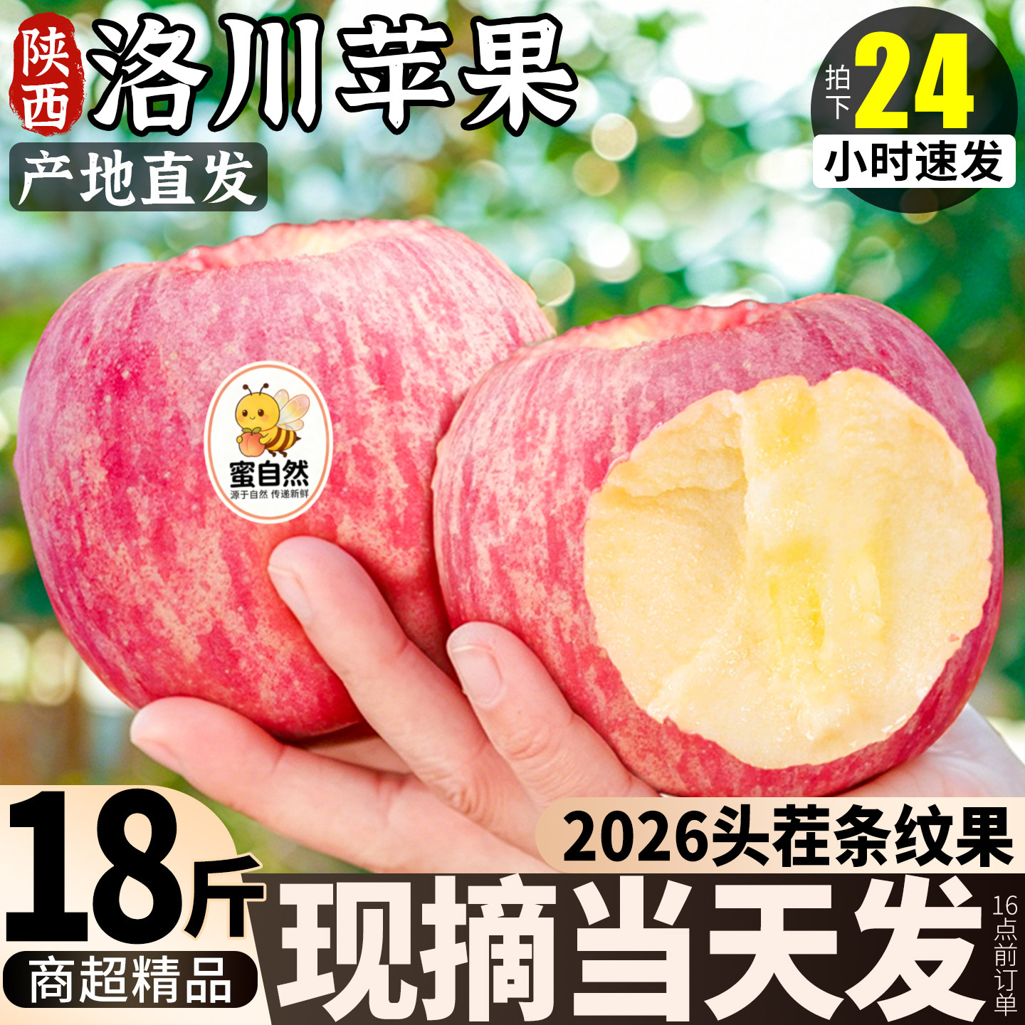 包条纹包红一级果-顺丰x洛川发货
