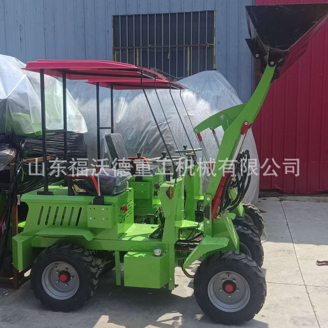 小铲车多功能装载机电动柴油农用果园大棚养殖工地抓草皮搬运车