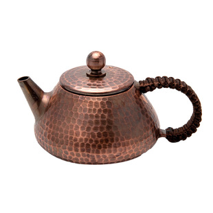 86M0纯铜掌中宝200ml/400ml小茶壶手工锤点复古铜壶煮茶泡茶