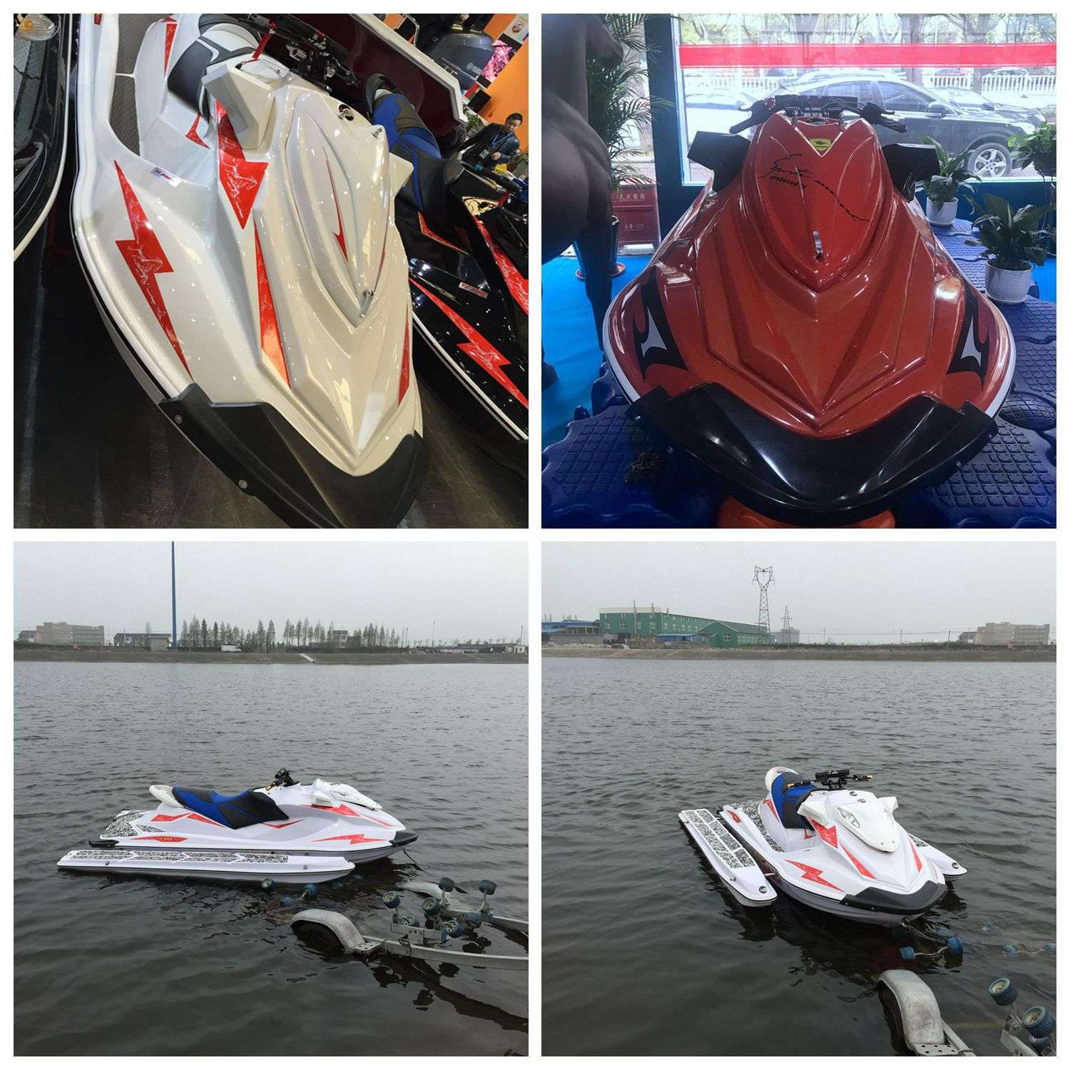 1300CC 三体摩托艇85马力发动机 水上摩托游艇 快艇  电动汽油