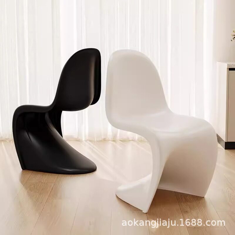 餐椅潘东椅家用轻奢高级感餐桌椅网红可叠放凳子靠背塑料椅子餐凳