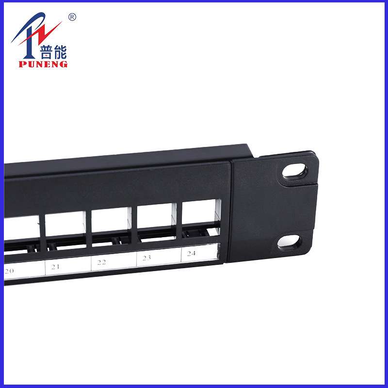 24口空架UPT19英寸1U标准配线架3*8兼容cat5ecat6acat6a