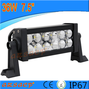 前杠中网灯36W 超亮改装 12V24V汽车货车led双排条灯 越野车顶射灯