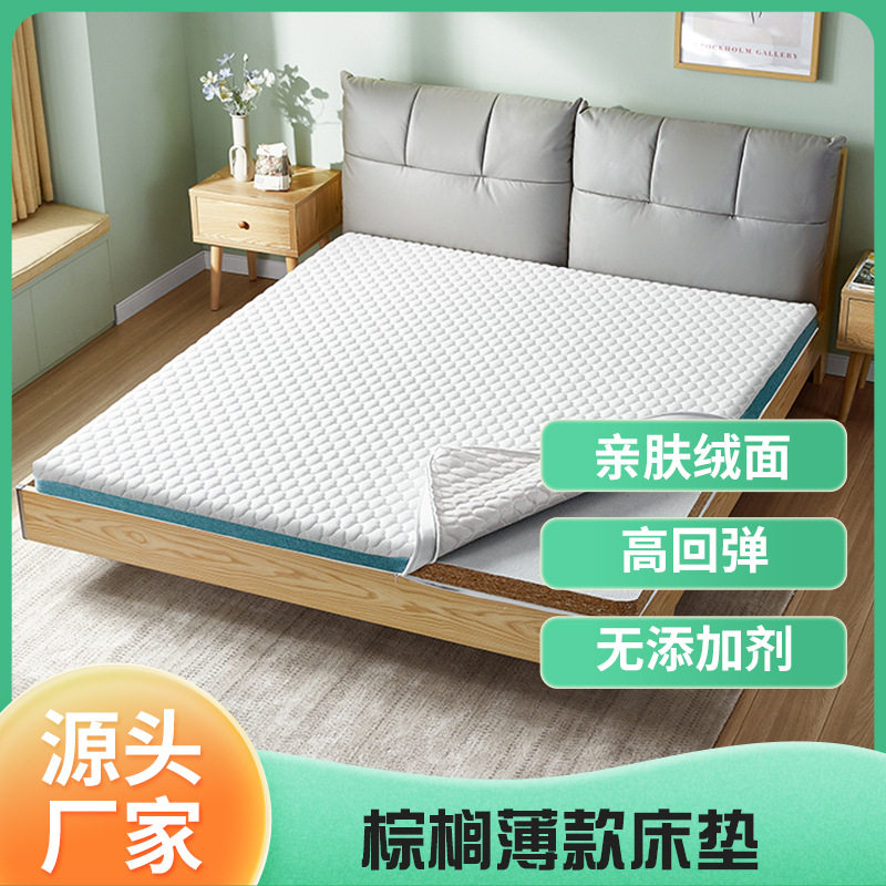 家用卧室天然椰棕床垫偏硬护脊椎棕榈薄款1.5米单人宿舍榻榻米