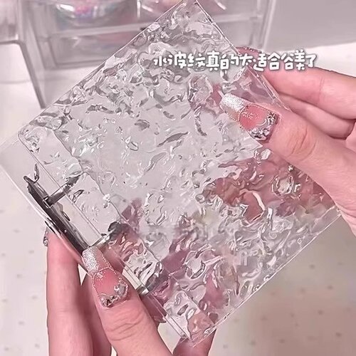 水晶一宫格卡册水波纹卡册亚克力活页三寸小卡收纳册