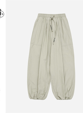 HAPD国潮新款日系复古cityboy男裤子阔腿灯笼裤男宽松束口休闲裤