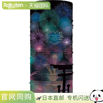 日本直邮Buff 围脖ORIGINAL LECO STRETCH HANABI 0401-黑色 HANA