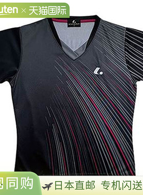 日本直邮 LUCENT 衬衫，女士比赛衬衫，无领，黑色，短袖，上衣，