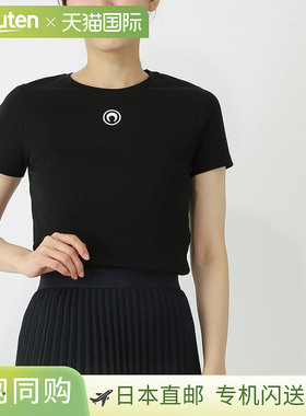 日本直邮MARINE SERRE 圆领T恤 黑色 女士 wtt012a cjer0008 bk99