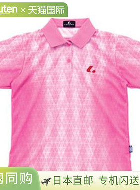 日本直邮 LUCENT Polo 衫，女式，比赛衬衫，淡粉色，短袖，半袖X