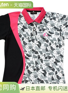 日本直邮LUCENT Polo 衫 女士 比赛衫 灰色 短袖 半袖 上衣 吸汗