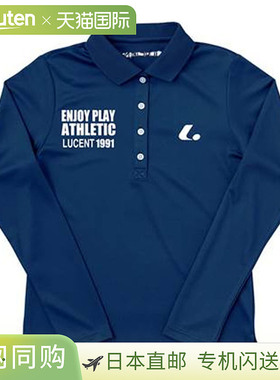 日本直邮LUCENT 长款 Polo 衫 长袖 Polo 衫 W NV 长袖上衣 吸汗