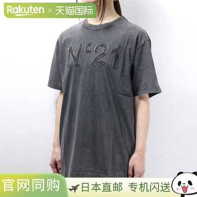 日本直邮N21 numero ventuno 复古 T恤 T恤棉质短袖圆领儿童女式