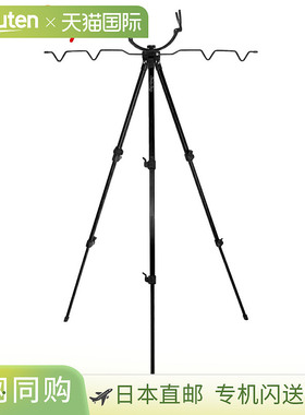 日本直邮Smile Ship 铝制三脚架 3 层，带杆架黑色
