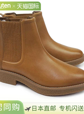 日本直邮Clarks 女士 Nella Top Chelsea 靴侧边 Gore 皮革休闲靴