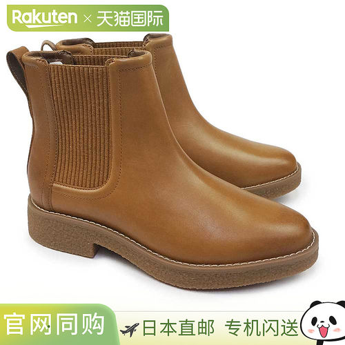 日本直邮Clarks 女士 Nella Top Chelsea 靴侧边 Gore 皮革休闲靴