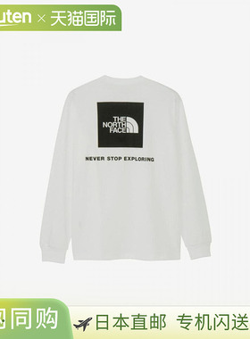 日本直邮THE NORTH FACE 男士长袖后方方Logo T恤 (NT32442-WK)