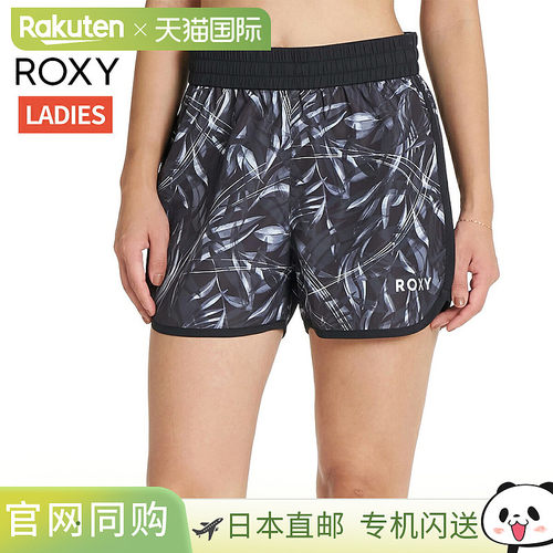 日本直邮Roxy 女士速干印花短裤 春夏 运动健身 黑色 RPT264530-B