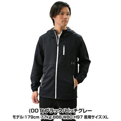 日本直邮Under Armour 男士 UA ArmorKnit Hybrid 全拉链夹克长袖