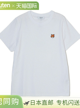 日本直邮MAISON KITSUNE 女士圆领T恤 (pw00113kj7026 p100 白色)