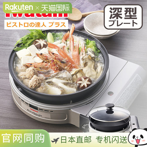 日本直邮Iwatani Bistro Tatsujin Plus 卡式燃气灶带深烤盘 (CB-