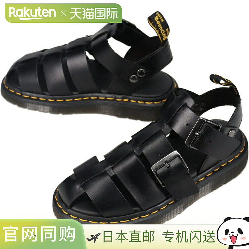 日本直邮Dr. Martens 凉鞋 GARIN 粒面黑色 30766001