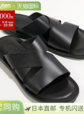 ZEUS 男士 Vachetta Nera 皮革舒适拖鞋（23003）