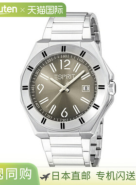 日本直邮ES1G490M0045 ESPRIT 石英深灰色男士手表